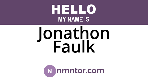 Jonathon Faulk