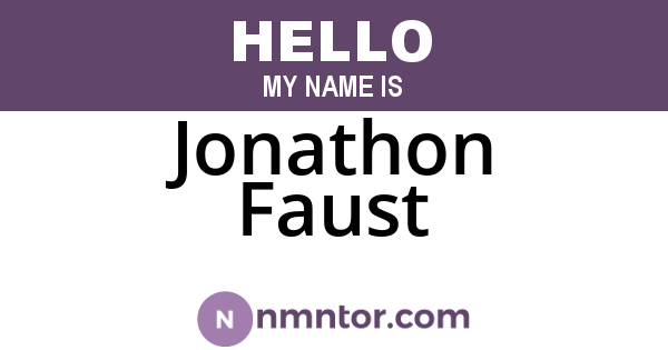 Jonathon Faust