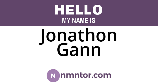 Jonathon Gann