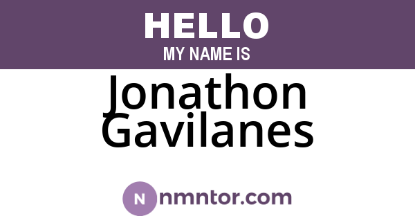 Jonathon Gavilanes