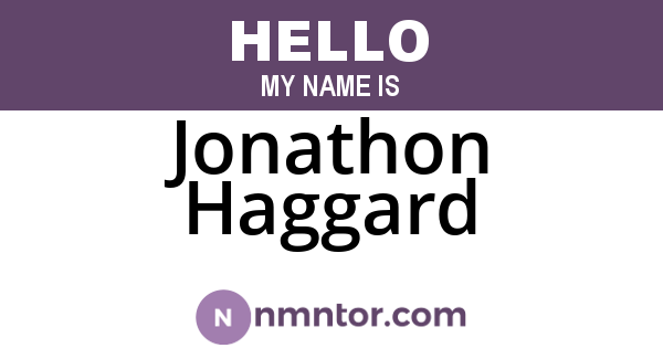 Jonathon Haggard
