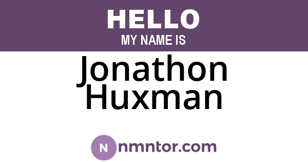 Jonathon Huxman