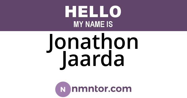 Jonathon Jaarda