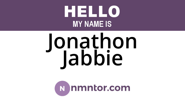 Jonathon Jabbie