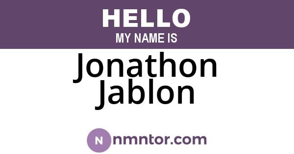 Jonathon Jablon