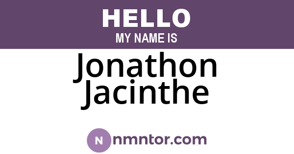 Jonathon Jacinthe