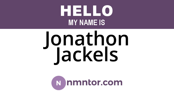 Jonathon Jackels