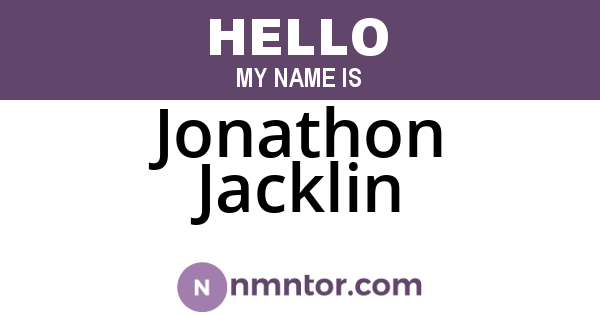 Jonathon Jacklin