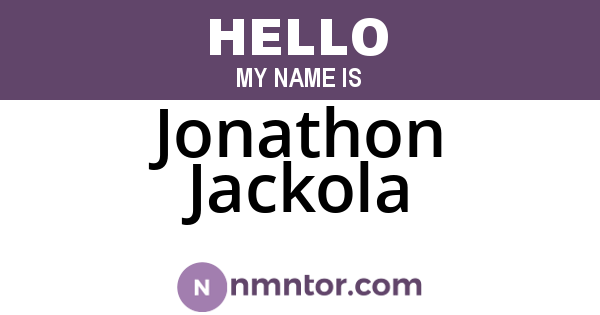Jonathon Jackola