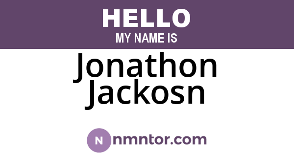 Jonathon Jackosn
