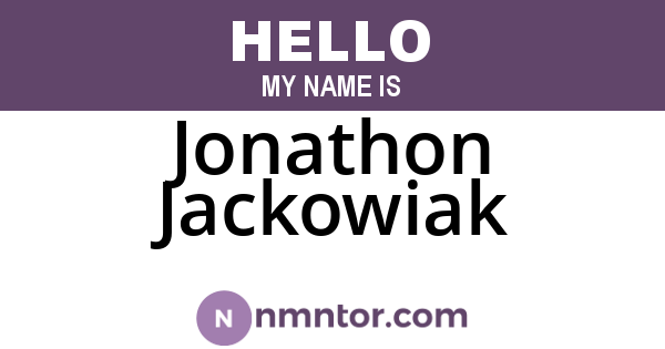 Jonathon Jackowiak