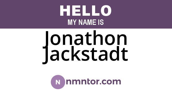 Jonathon Jackstadt