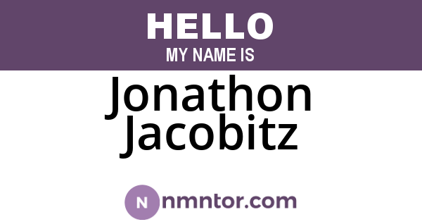 Jonathon Jacobitz