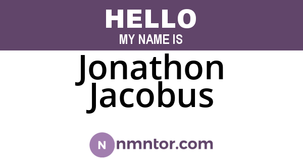 Jonathon Jacobus
