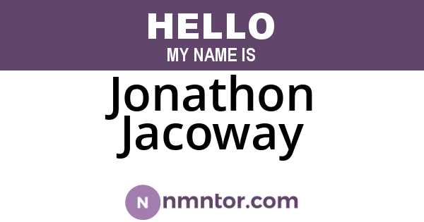 Jonathon Jacoway