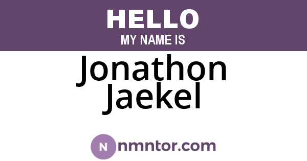 Jonathon Jaekel