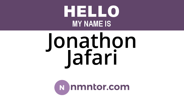 Jonathon Jafari
