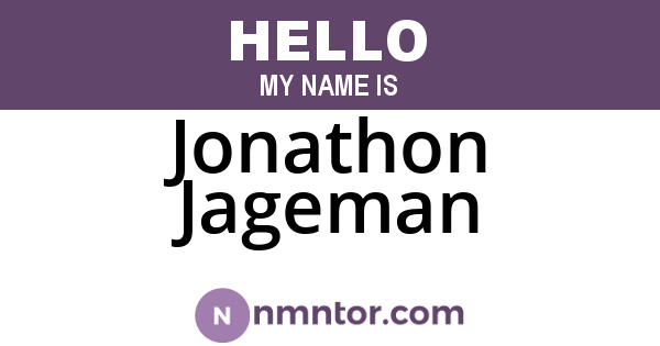 Jonathon Jageman