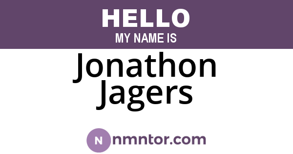 Jonathon Jagers