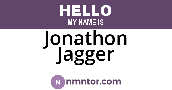 Jonathon Jagger