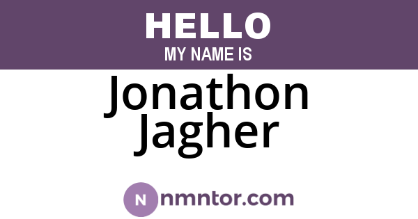Jonathon Jagher
