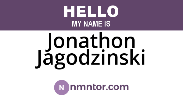 Jonathon Jagodzinski