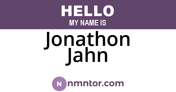 Jonathon Jahn