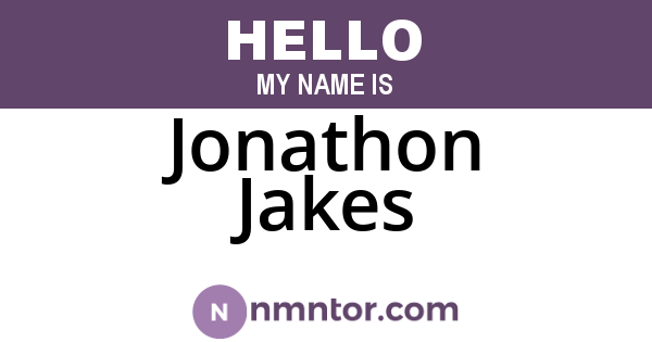 Jonathon Jakes