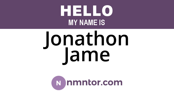 Jonathon Jame