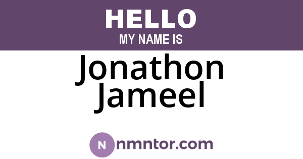 Jonathon Jameel