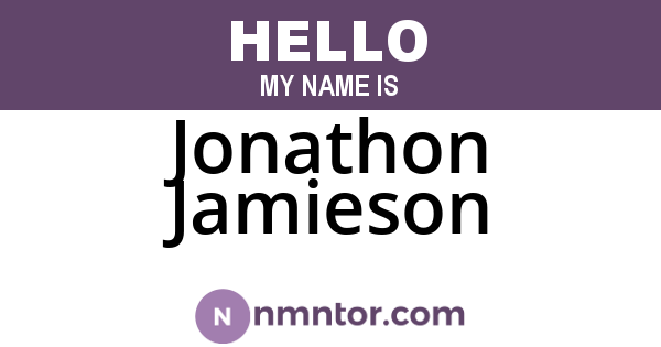 Jonathon Jamieson
