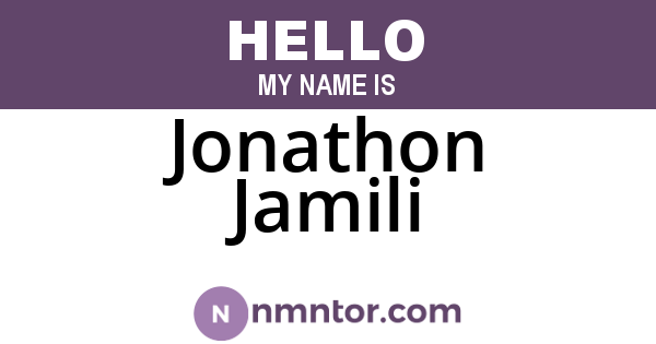 Jonathon Jamili