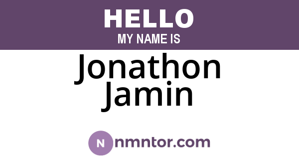 Jonathon Jamin
