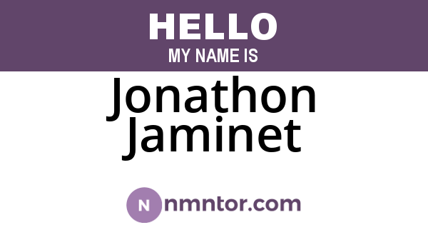 Jonathon Jaminet