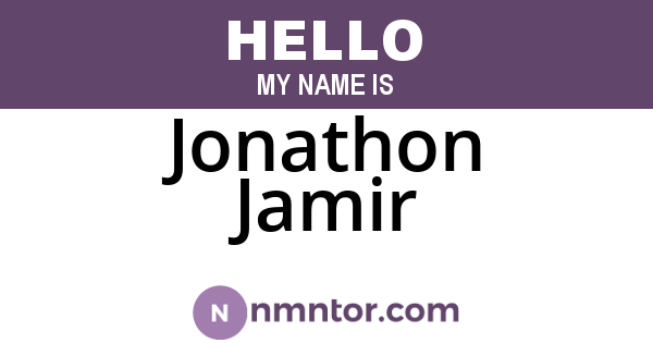 Jonathon Jamir