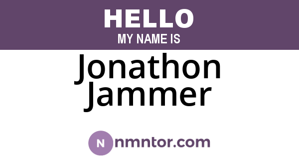 Jonathon Jammer
