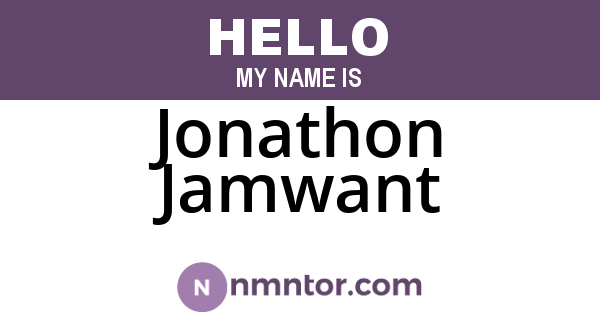 Jonathon Jamwant