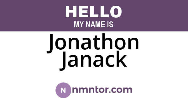 Jonathon Janack