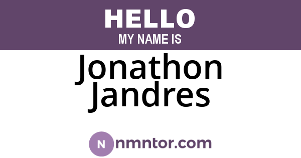 Jonathon Jandres