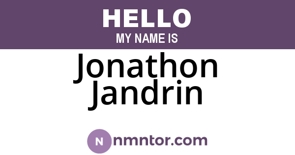 Jonathon Jandrin