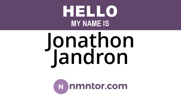 Jonathon Jandron