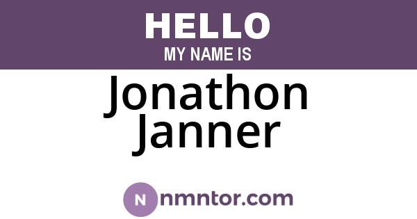 Jonathon Janner