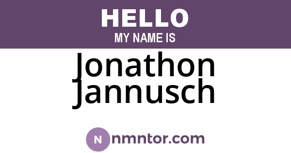 Jonathon Jannusch