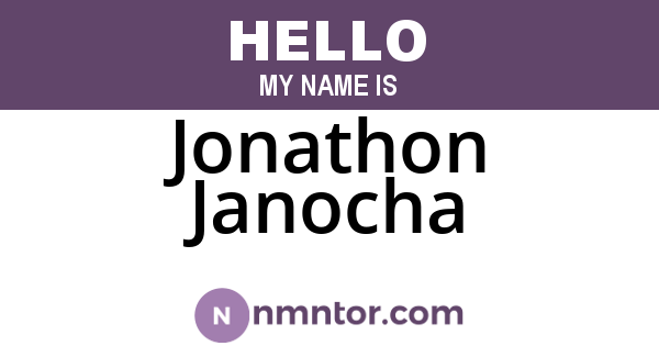 Jonathon Janocha