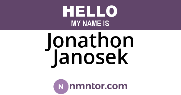 Jonathon Janosek