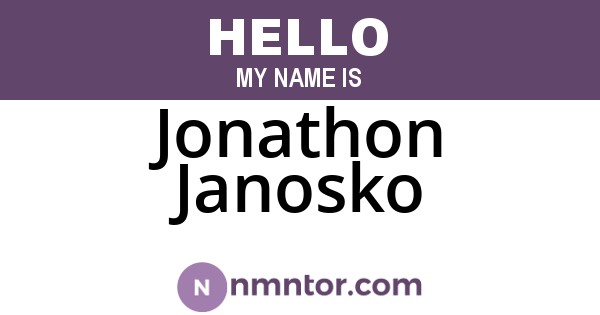 Jonathon Janosko