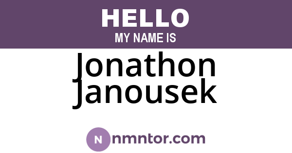 Jonathon Janousek