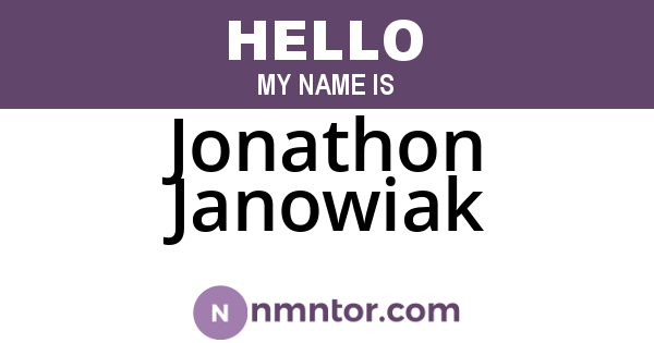Jonathon Janowiak