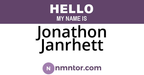 Jonathon Janrhett
