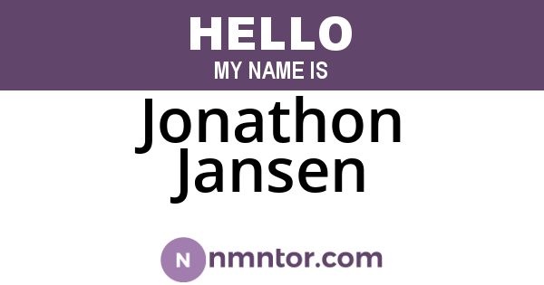 Jonathon Jansen